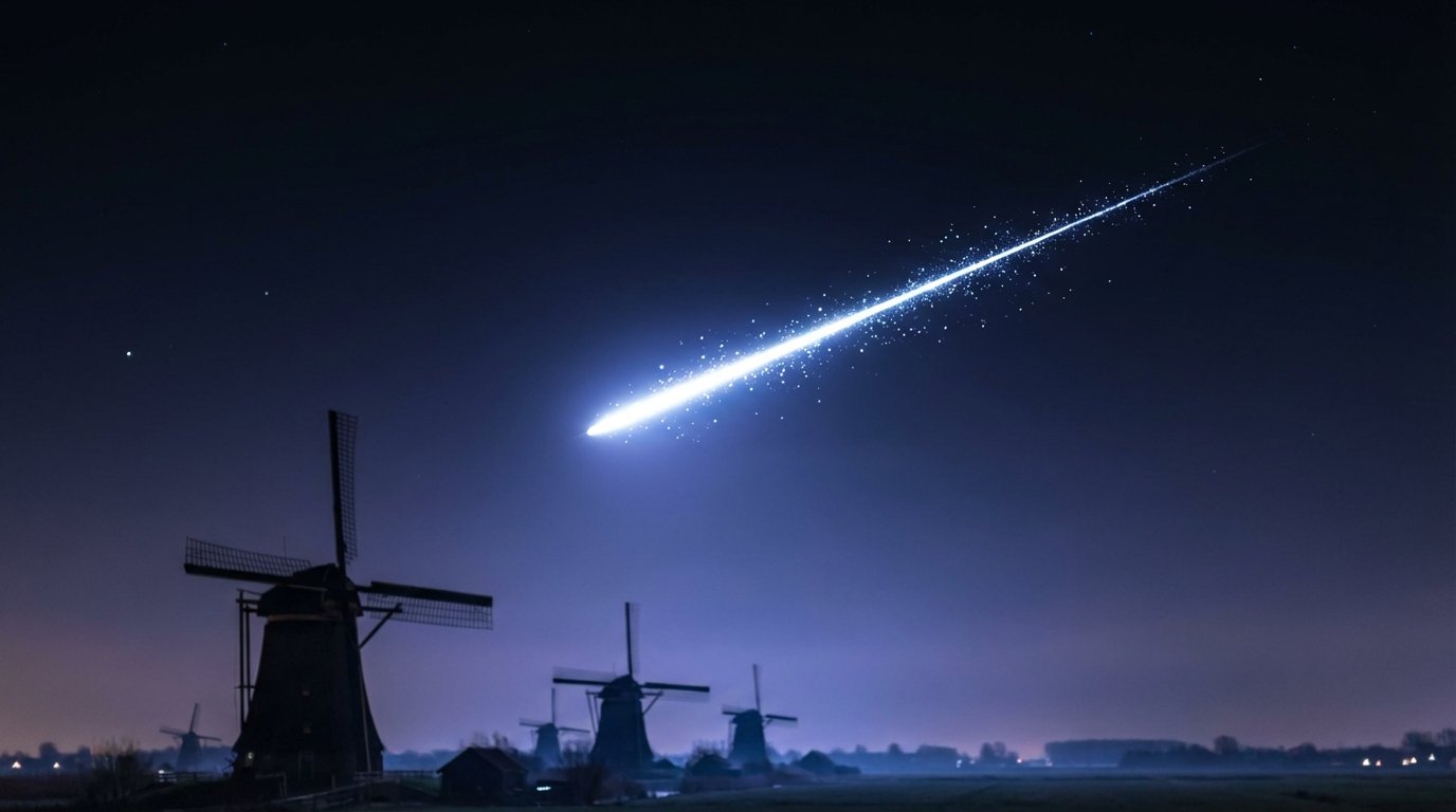 bekijk hoe een spectaculaire meteoor met meer dan 119 000 km/u door de atmosfeer raasde en volledig desintegreerde boven Canada in dit indrukwekkende hemelverschijnsel